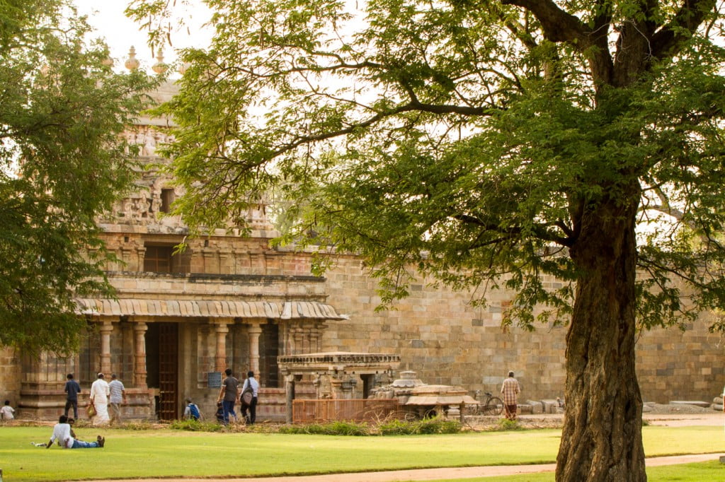 Lovely ground surround the temple entrance.