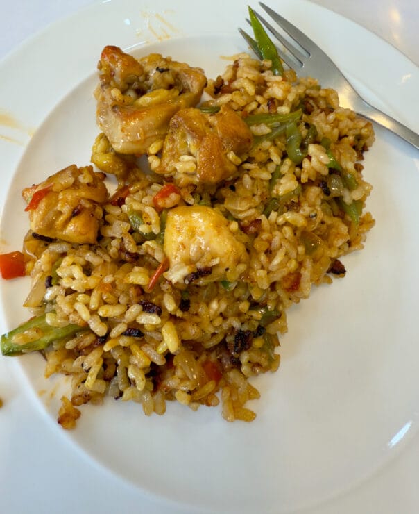 Sensational Chicken Paella satisfied my hunger.