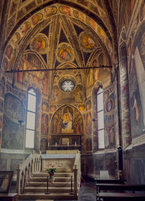 Pre--Renaissance frescoes within the Basilica of St. Anthony
