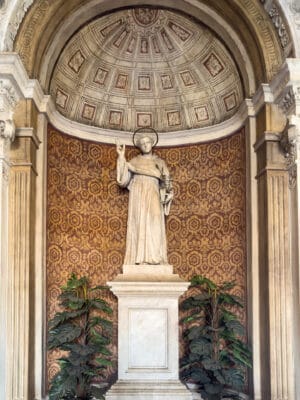 Courtyard statue of St. Anthony